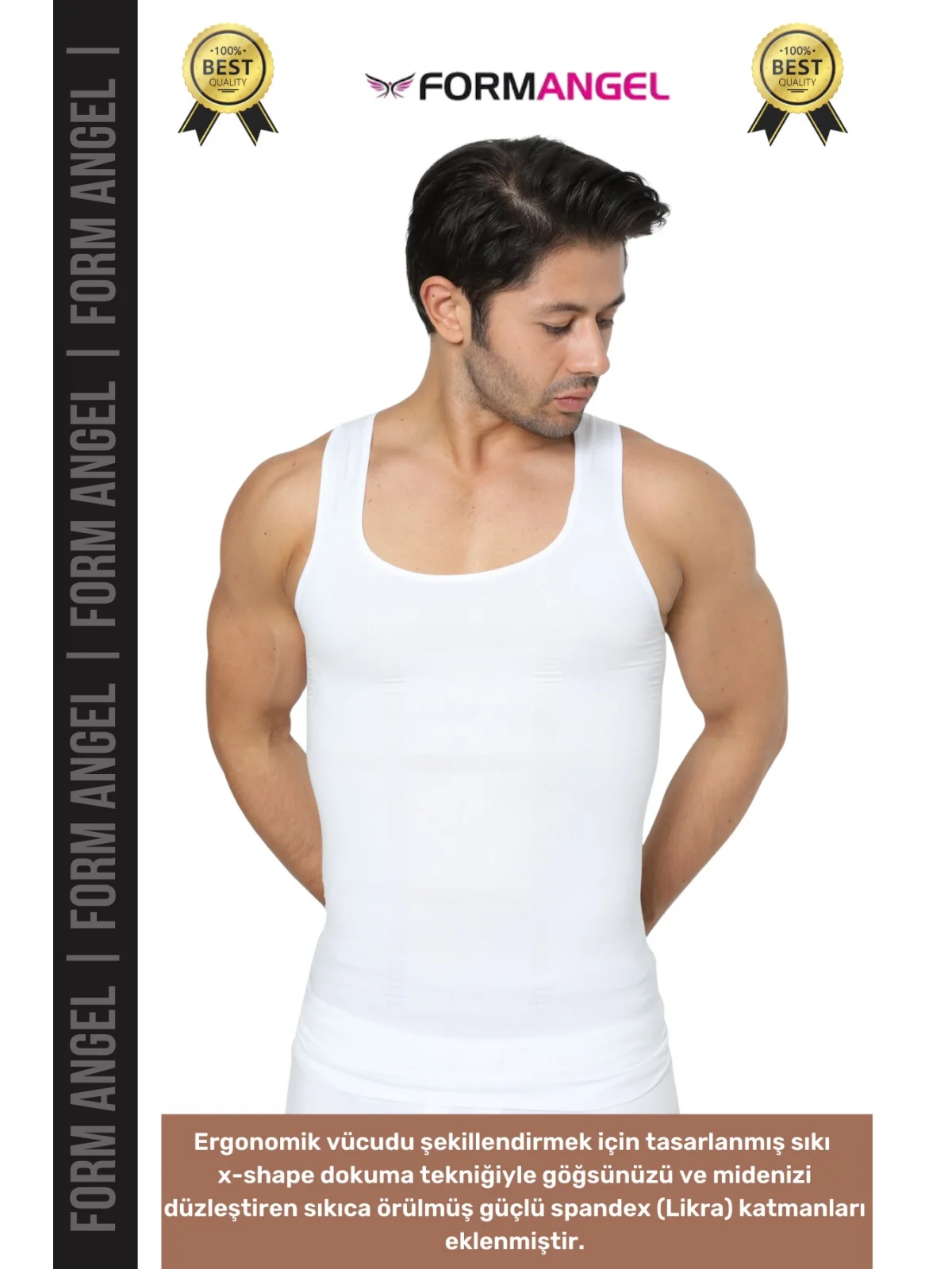 #ErkekKorse Dik Duruş Vücut Bel Göğüs Toparlayıcı Göbek Sıkılaştırıcı Erkek Korse Atlet 2li Set