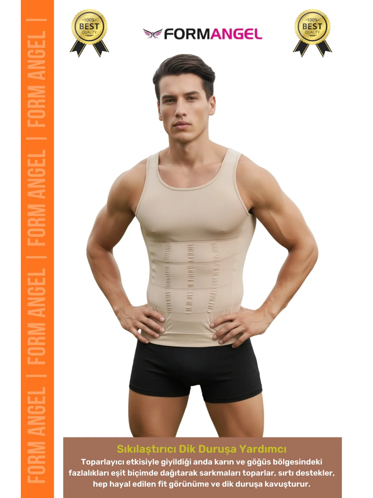 #ErkekKorse Dik Duruş Vücut Bel Göğüs Toparlayıcı Göbek Sıkılaştırıcı Erkek Korse Atlet 6lı Set