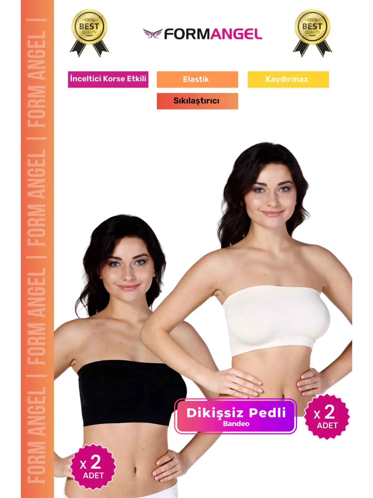 #Bandeo Seamless Toparlayıcı Kadın Basic Örme Dikişsiz Pedli Bandeo Büstiyer 4lü Set
