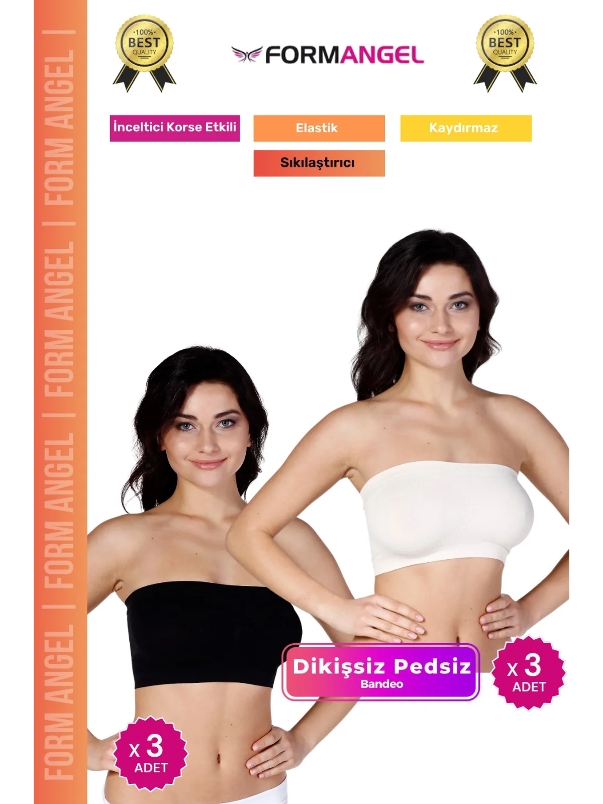#Bandeo Seamless Toparlayıcı Kadın Basic Örme Dikişsiz Pedsiz Bandeo Büstiyer 6lı Set