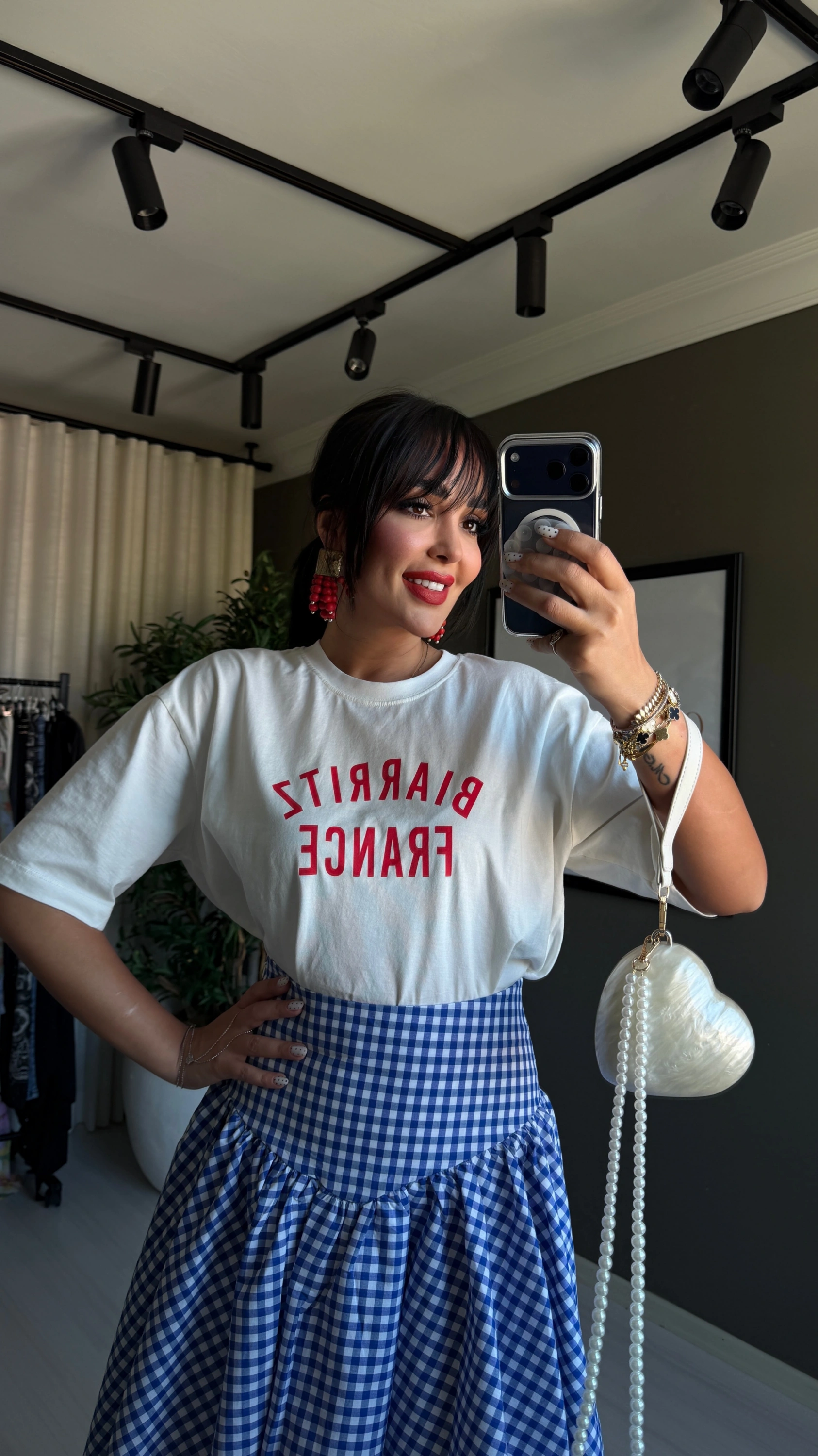 Qu Baskılı Beyaz Tshirt