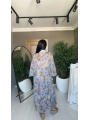 NM Karışık Desenli Kimono-Pantolon Takım Yeşil