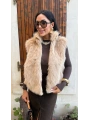 Kürk Yelek Bej Rengi