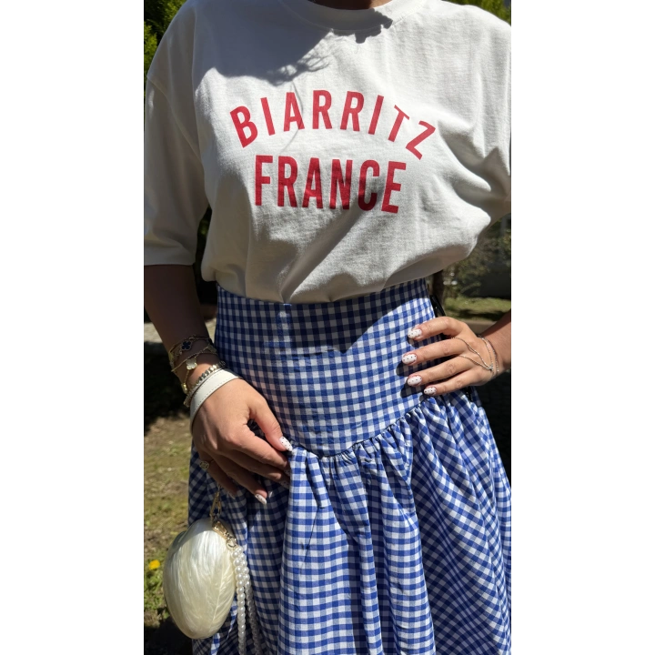 Qu Baskılı Beyaz Tshirt