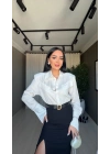 Vatkalı Premium Beyaz Gömlek