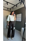 Taşlı Kahverengi Jean