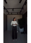 Taşlı Kahverengi Jean