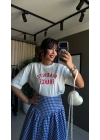 Qu Baskılı Beyaz Tshirt