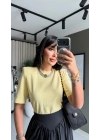 Vatkalı Limon Sarısı Tshirt