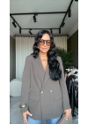 Dilvin Kruvaze Vizon Blazer Ceket