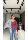 Ön Arka Kayık Yaka Bordo Bluz