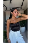 Taşlı Body Siyah