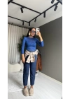 Transparan Saks Mavi Bluz