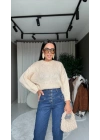 Triko Oversize Bej Kazak