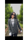 Dilvin V Yaka Şardonlu Düğmeli Triko Antrasit Hırka
