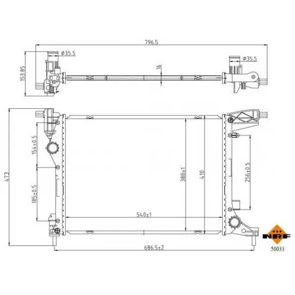 NRF | Su Radyatörü Egea 1,4 16v 15-