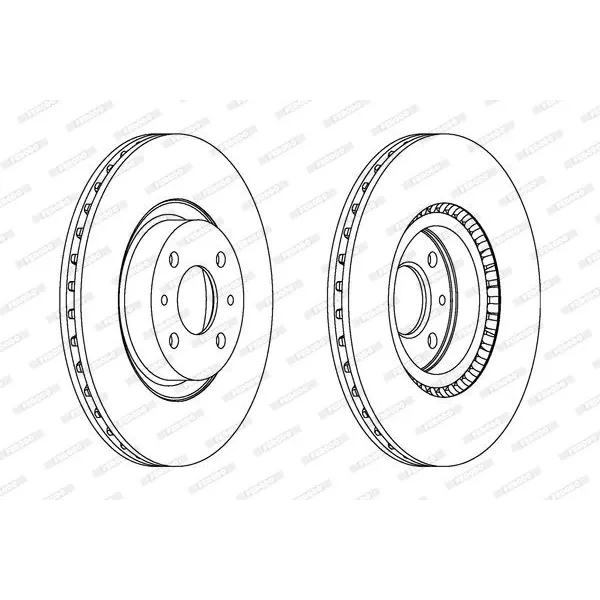 Fiat Bravo 1.6 D Multijet 2007-2014 Ön Fren Diski 284MM - FERODO (TAKIM)