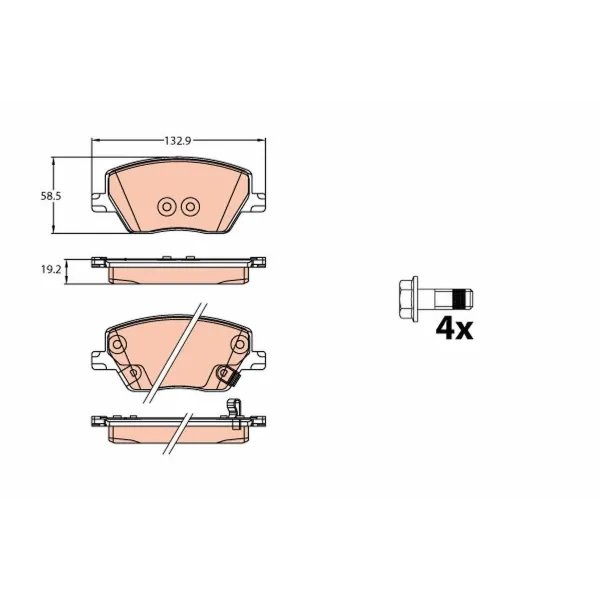 Fiat Egea Ön Fren Balatası - TRW