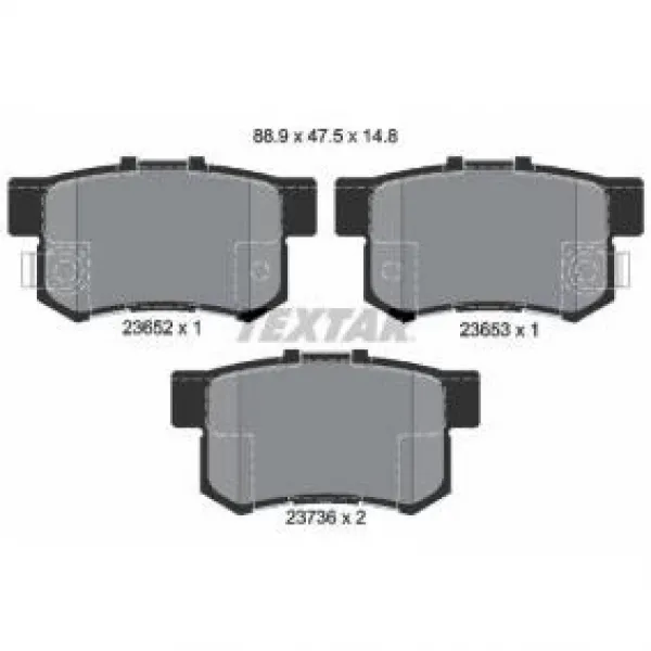 Honda Civic 1.6 2006-2016 Arka Fren Balatası - TEXTAR