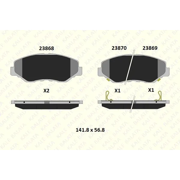Honda Civic FC5 1.6 2016-2022 Ön Fren Balatası - KALE