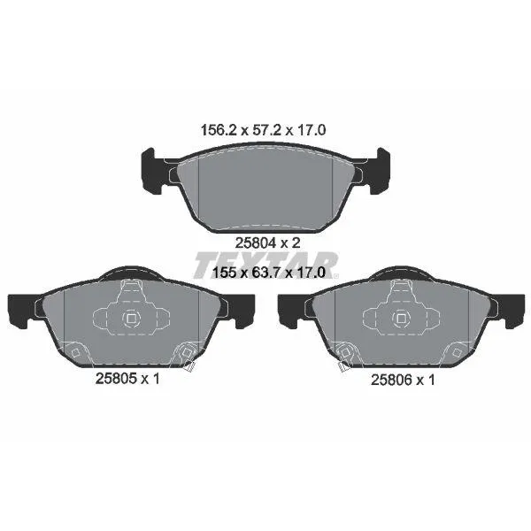 Honda Civic (VIII, IX, X) Ön Fren Balatası - TEXTAR