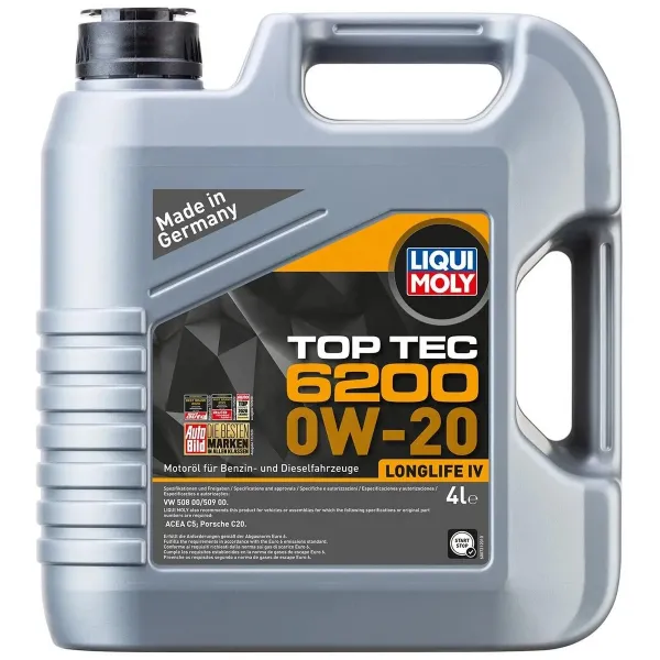 LIQUI MOLY 0W20 Motor Yağı Top Tec 6200 4 Litre (20788)