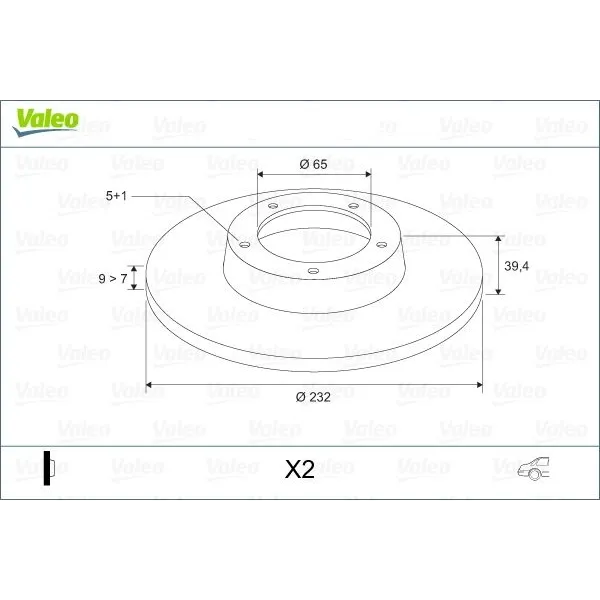 Skoda Kamiq 1.5 TSi 2020- Arka Fren Diski 230MM - VALEO (DXDB/ TAKIM)