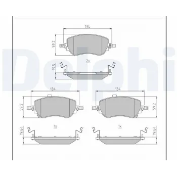 Fiat Egea Cross 1.3 Multijet 2020- Ön Fren Balatası - DELPHI