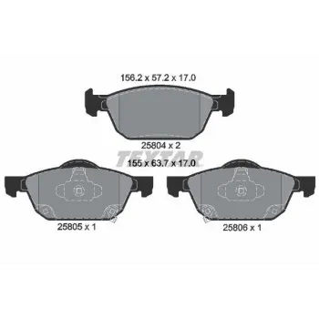 Honda Civic (VIII, IX, X) Ön Fren Balatası - TEXTAR