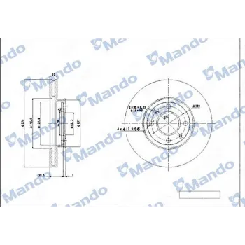 Hyundai Accent Era 1.5 CRDi 2005-2010 Ön Fren Diski - MANDO (1 ADET)