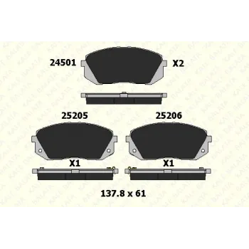 Kia Sportage 1.6 Benzin 2011-2015 Ön Fren Balatası - KALE