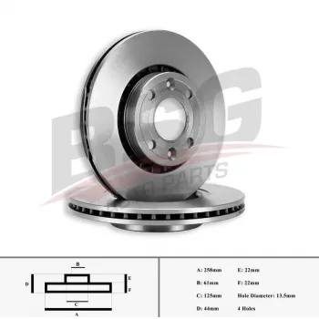 Renault Clio 5 1.0 Tce 2020- Ön Fren Diski 258MM - BSG (1 ADET)