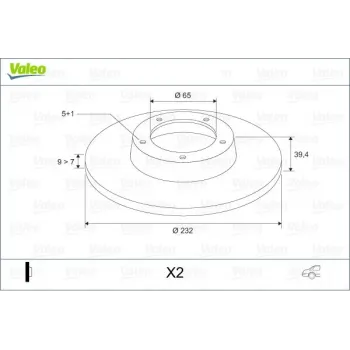Seat Arona 1.0 Tsi 2020- Arka Fren Diski 230MM - VALEO (TAKIM)