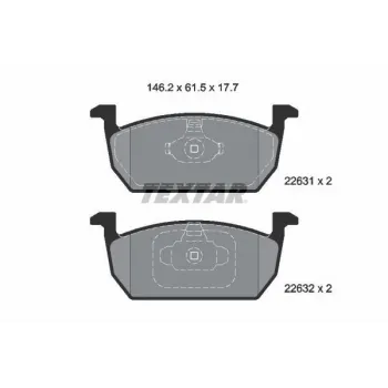 Skoda Kamiq 1.5 TSi 2020- Ön Fren Balatası - TEXTAR (DXDB)