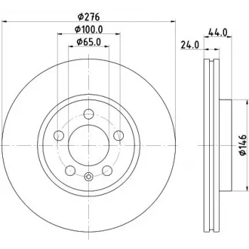 Skoda Kamiq 1.5 TSi 2020- Ön Fren Diski 276MM - HELLA (DXDB/ 1 ADET)