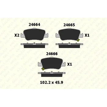 Toyota Corolla 1.4 D4D 2007-2018 Arka Fren Balatası - KALE