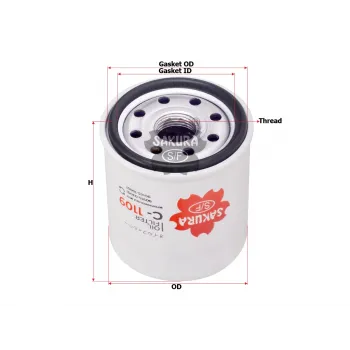 Toyota Corolla 1.6 2019- Yağ Filtresi - SAKURA