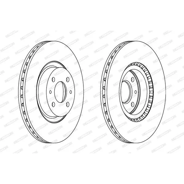 Fiat Bravo 1.6 D Multijet 2007-2014 Ön Fren Diski 284MM - FERODO (TAKIM)