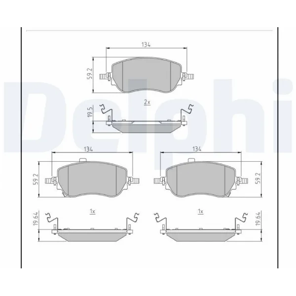 Fiat Egea Cross 1.3 Multijet 2020- Ön Fren Balatası - DELPHI