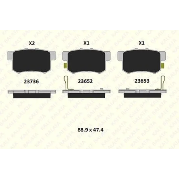 Honda Civic 1.6 2006-2016 Arka Fren Balatası - KALE