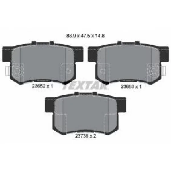 Honda Civic 1.6 2006-2016 Arka Fren Balatası - TEXTAR