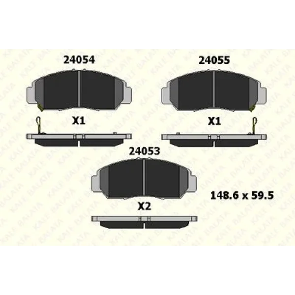 Honda Civic 1.6 2006-2016 Ön Fren Balatası - KALE