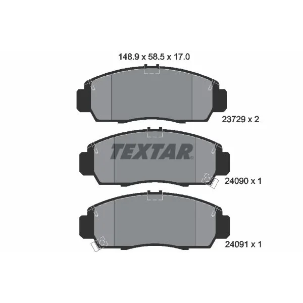 Honda Civic 1.6 2006-2016 Ön Fren Balatası - TEXTAR
