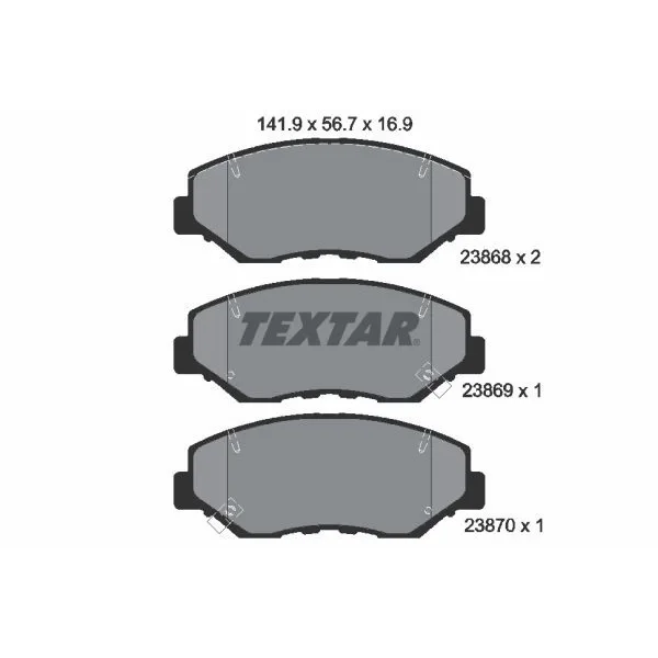 Honda Civic FC5 1.6 2016-2022 Ön Fren Balatası - TEXTAR