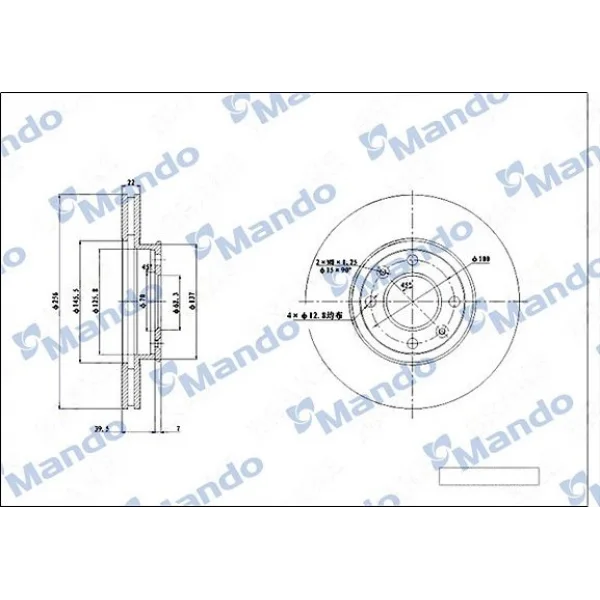 Hyundai Accent Era 1.5 CRDi 2005-2010 Ön Fren Diski - MANDO (1 ADET)