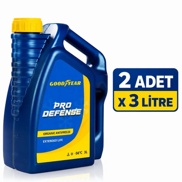 KIRMIZI ORGANİK ANTİFRİZ -56°C 3 LT - GOODYEAR (2 ADET)