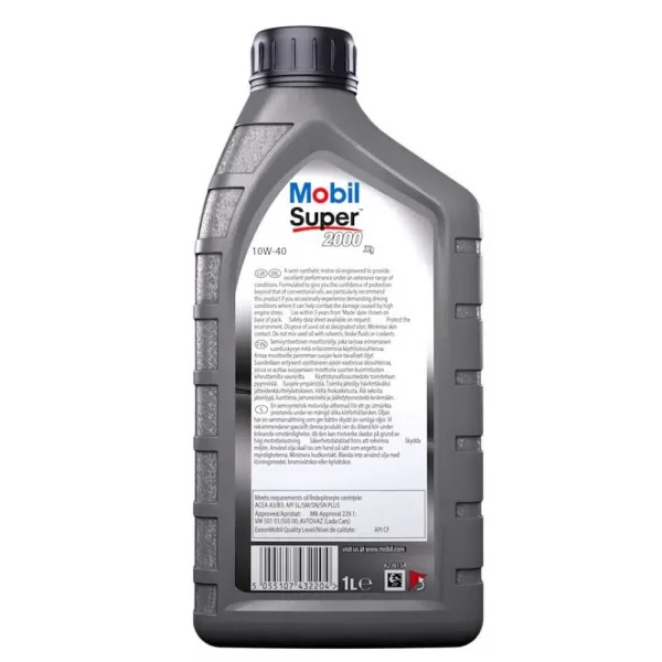 Mobil Super 2000 X1 10W40 Motor Yağı 4 L + 1 L ÜT:2026