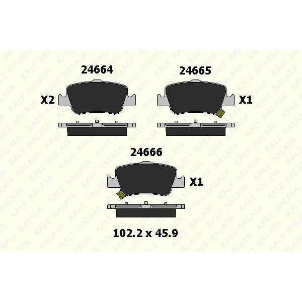 Toyota Auris 1.33-1.6-1.4 D4D 2007-2018 Arka Fren Balatası - KALE