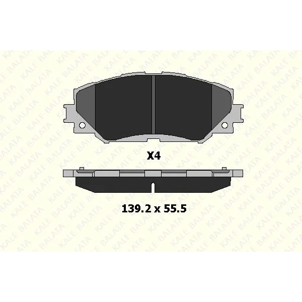 Toyota Corolla 1.33 2007-2012 Ön Fren Balatası - KALE