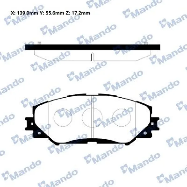Toyota Corolla 1.33 2007-2012 Ön Fren Balatası - MANDO